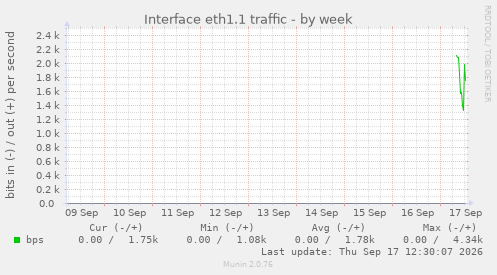 Interface eth1.1 traffic